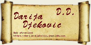 Darija Đeković vizit kartica
